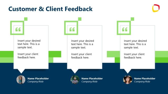 Customer & Client Feedback Slide for PowerPoint Template