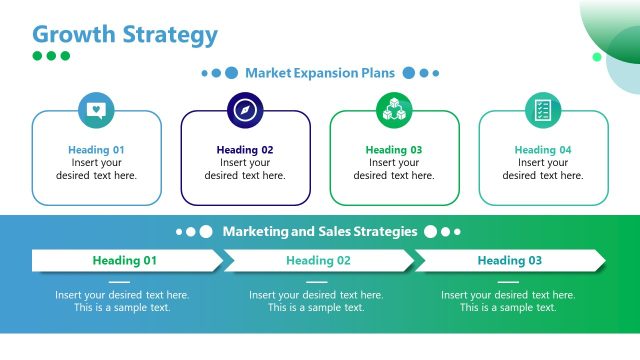Growth Strategy Process Diagram Slide