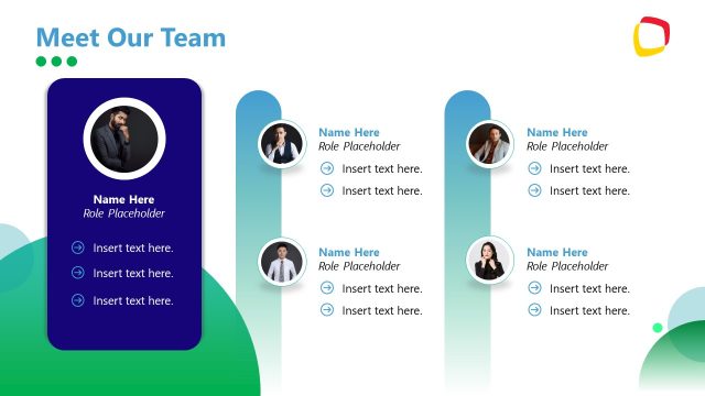 Meet Our Team PowerPoint Template Slide