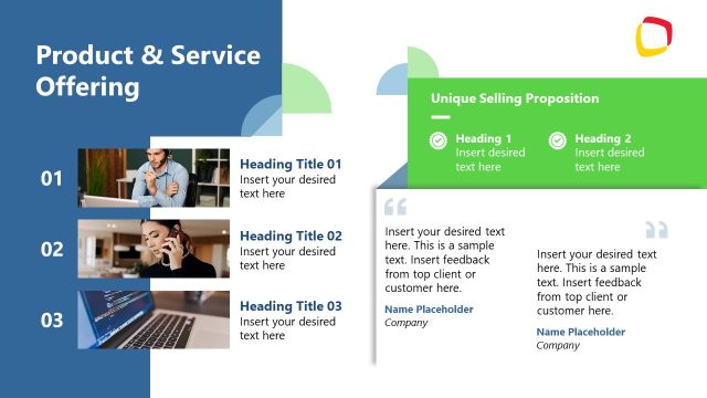 Product & Service Offering Slide for Presentation