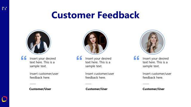 Customer Feedback Slide for Seed Funding Template