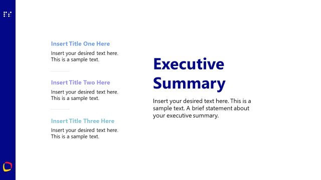 Executive Summary Slide for PowerPoint
