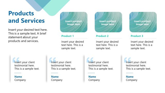 Products & Services Presentation Slide for PPT Template