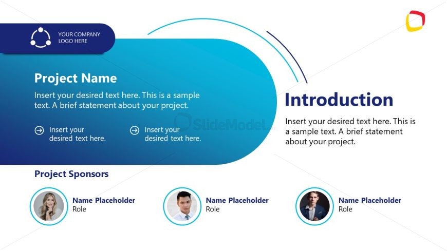 Executive Project Name and Intro Presentation Slide Template