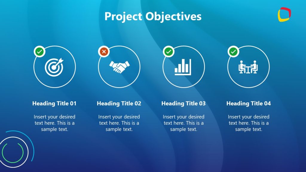 Project Objectives Slide with Icons - SlideModel
