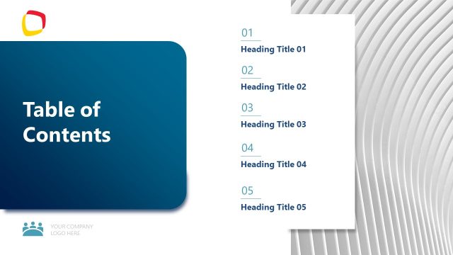 Table of Contents Slide – Consulting Proposal Template