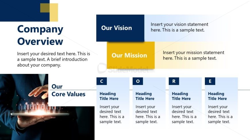 Editable Company Overview Engaging Slide 