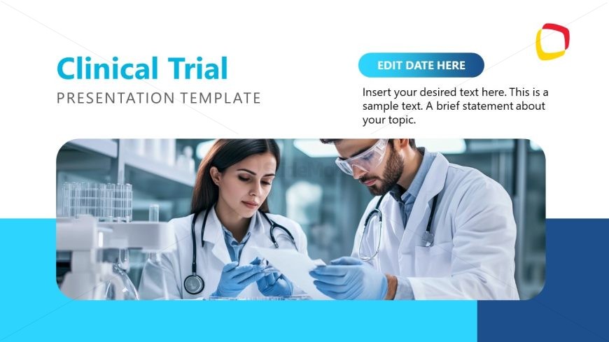 Title Slide - Clinical Trail PPT Slide