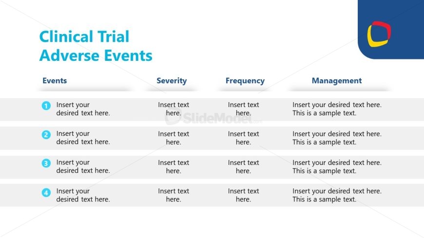 Adverse Events PowerPoint Template Slide