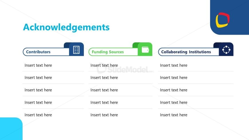 Clinical Trial Template - Acknowledgements PPT Slide