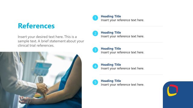 Editable References Slide for Clinical Trial Template