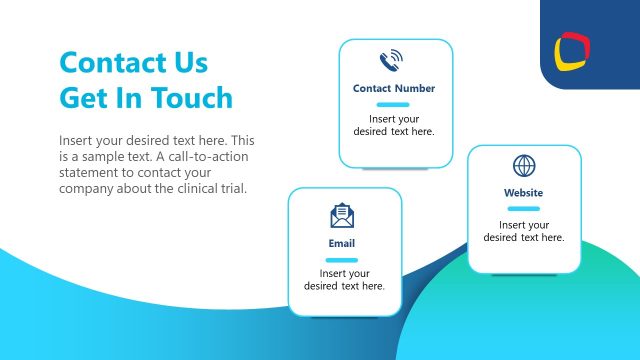 Contact Us – Get in Touch Clinical Trial Template Slide