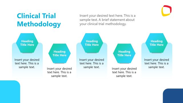 Clinical Trial Methodology Hexagons Slide