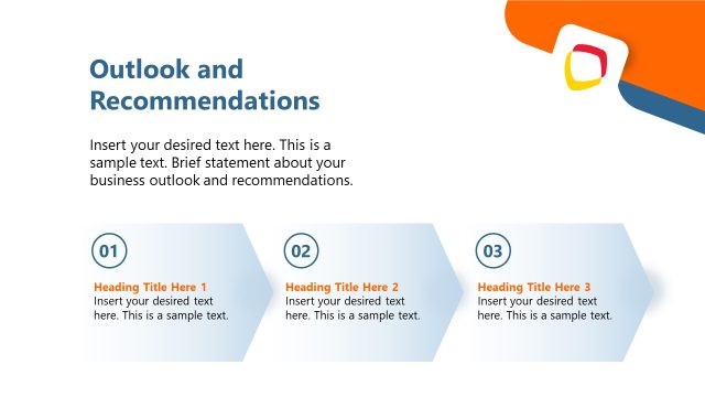 Outlook and Recommendations – Business Report PowerPoint Slide