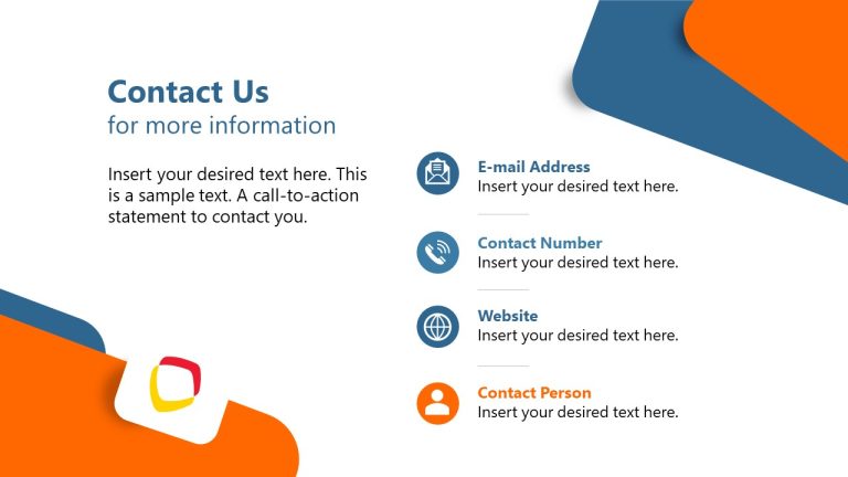 Project Contacts Slide Example Contact Us Slide - Business Report Template - SlideModel