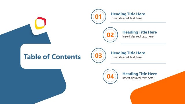 Table of Contents – Business Report Presentation Template