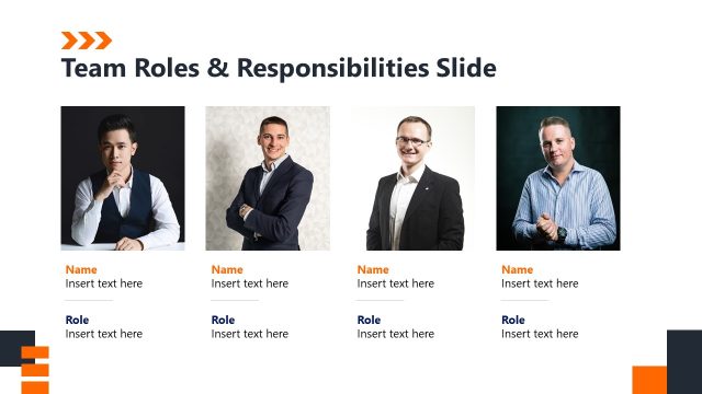 Team Roles & Responses Slide with Images – Construction Project Template