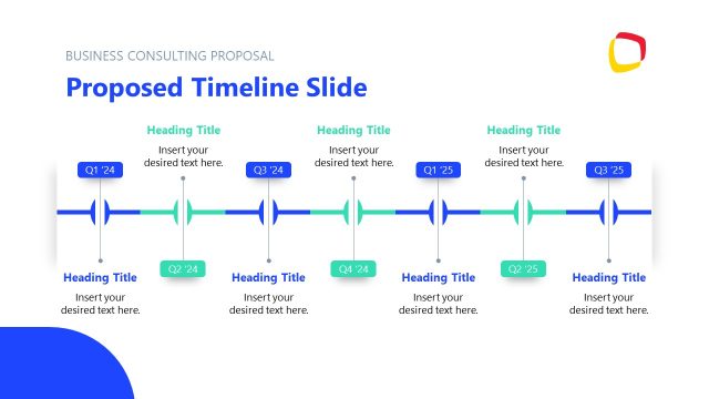 Seven Step Proposed Timeline Slide Template