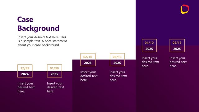 Case Background PPT Timeline Slide