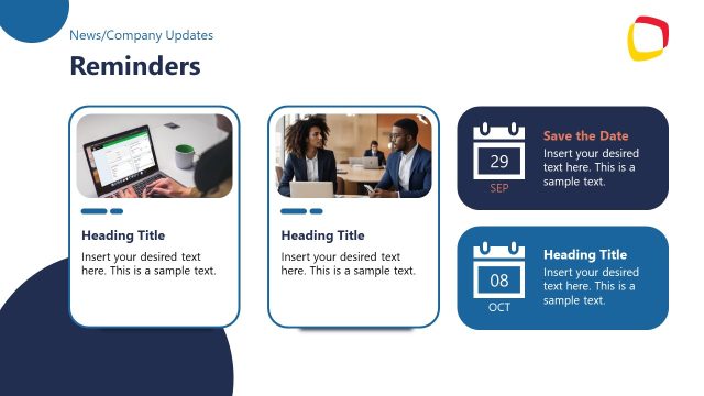 Reminders Slide with Creative Template