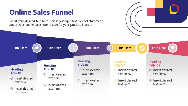 Online Sales Funnel PPT Template Slide