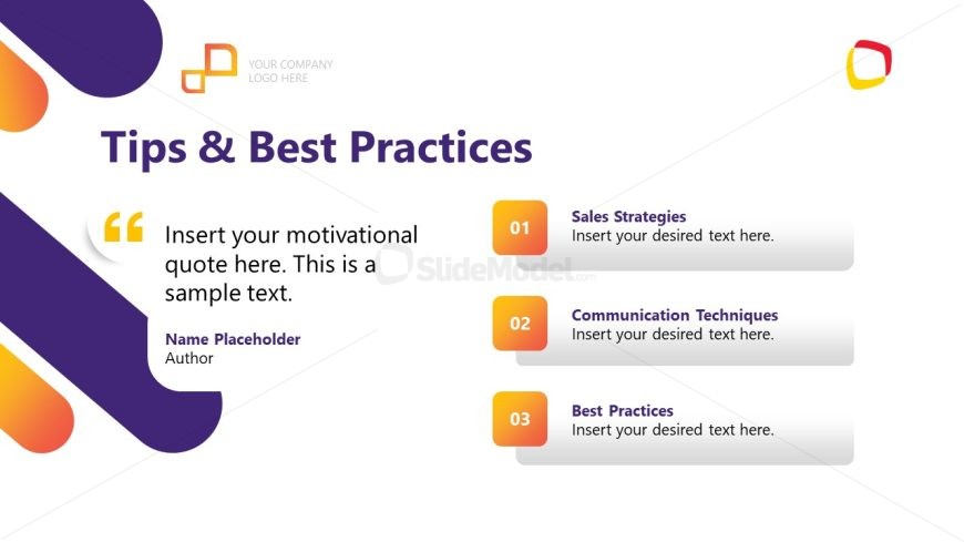 Best Practices Presentation Slide - Sales Contest Template