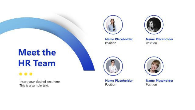 Meet the HR Team PowerPoint Template Slide