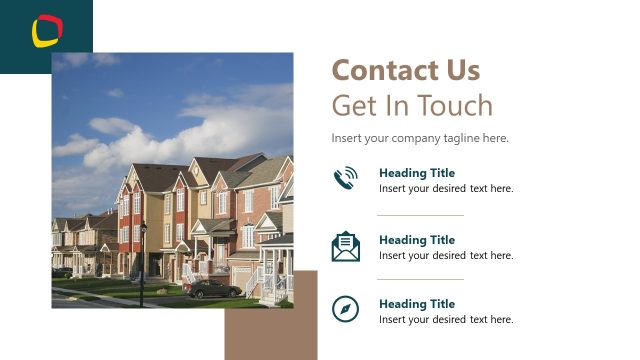 Contact Us Slide – Townhouse Proposal Plan Template