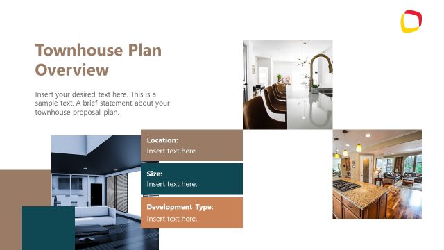 Townhouse Plan Overview PPT Slide