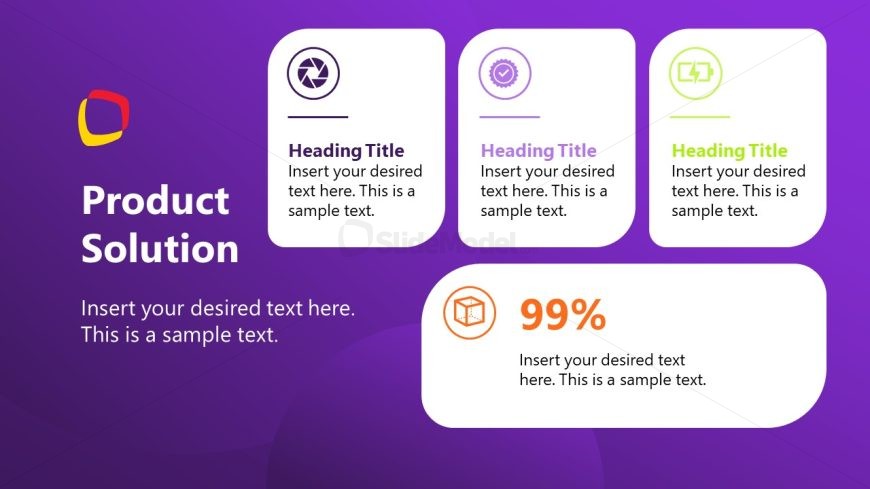 Product Solution Slide - Blocks Layout for Product Launch Presentation