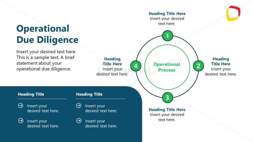 Four Points Circular Diagram PPT Slide