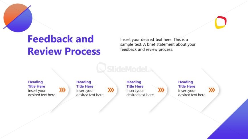 PPT Process Diagram Slide for Feedback Process Presentation