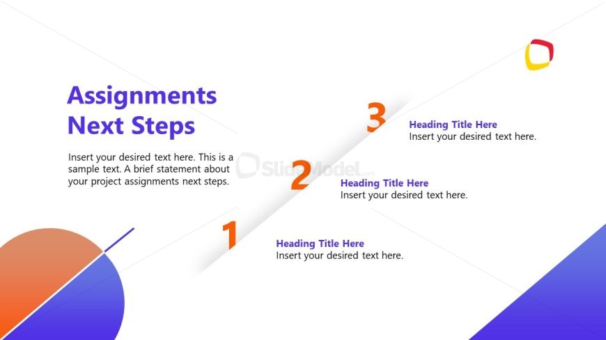 PowerPoint Template Slide for Assignment Next Steps