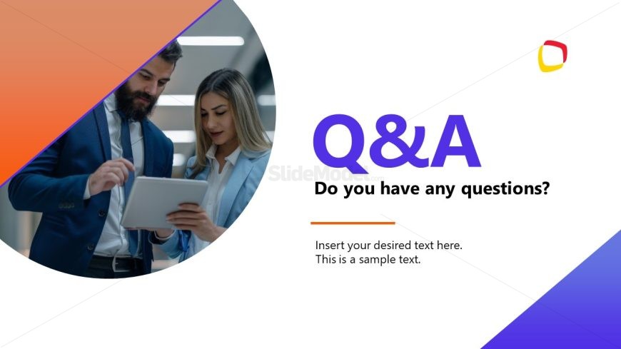 Q&A PPT Presentation Slide with Image