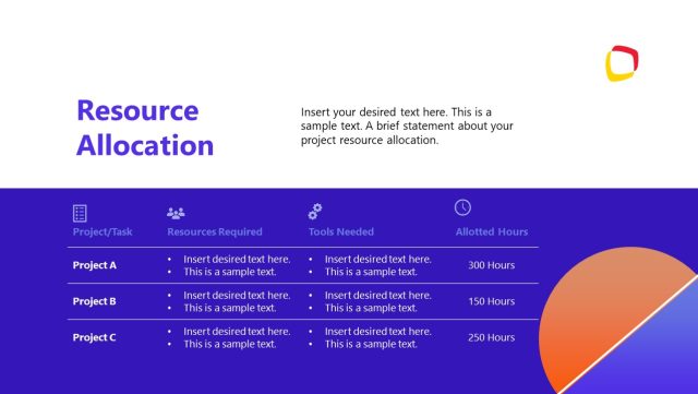Resource Allocation Slide Template with Icons - SlideModel