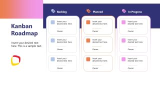 Kanban Roadmap Presentation Template Slide