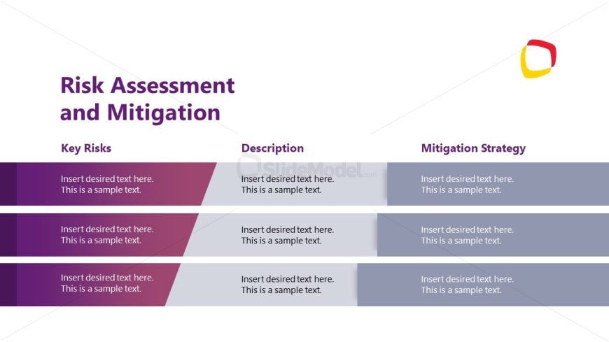 Process Improvement Template with Three Columns & Rows