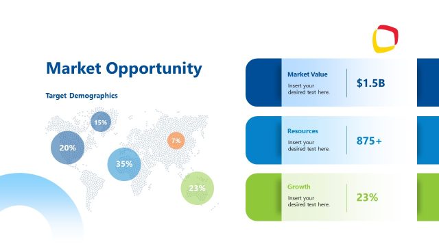 Market Opportunity Slide with Global Map