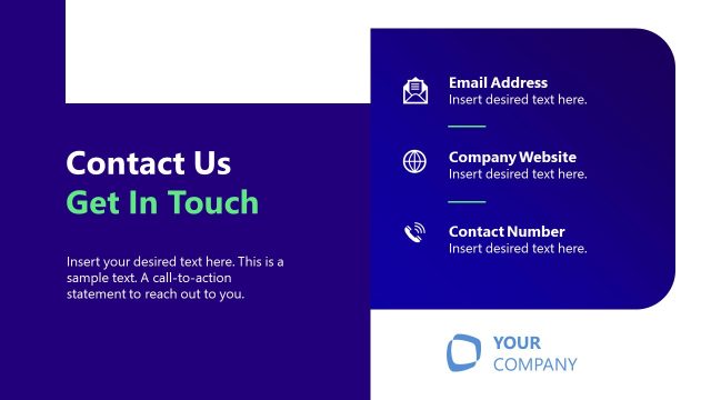 Contact Us Slide – Steering Committee Presentation Template