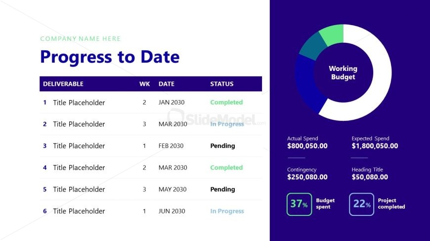 Slide with Table -Steering Committee Template 