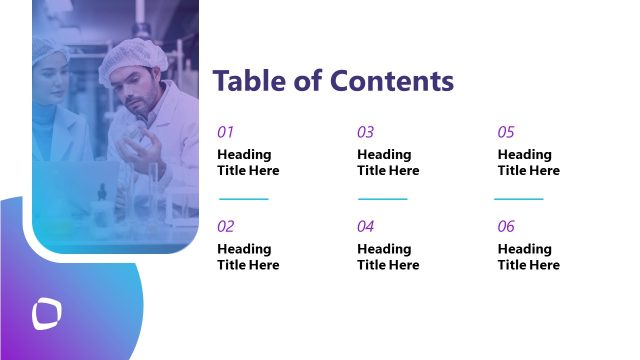 Table of Content Slide with Numbers
