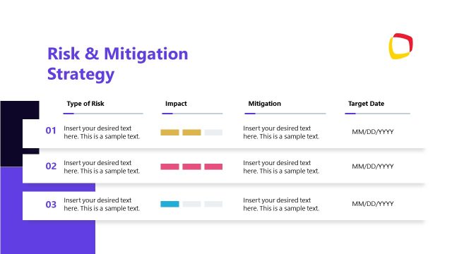 Risk & Mitigation Strategy Slide – Product Idea Proposal Template