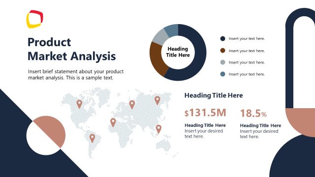 Product Market Analysis Slide with Global Map Diagram