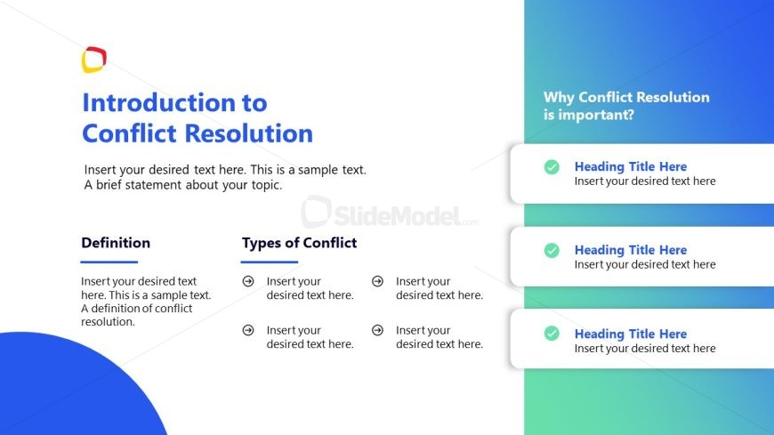 Conflict Resolution Template for Presentation