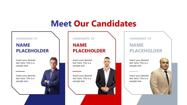 Meet Our Candidates PPT Slide for Political Campaign Template