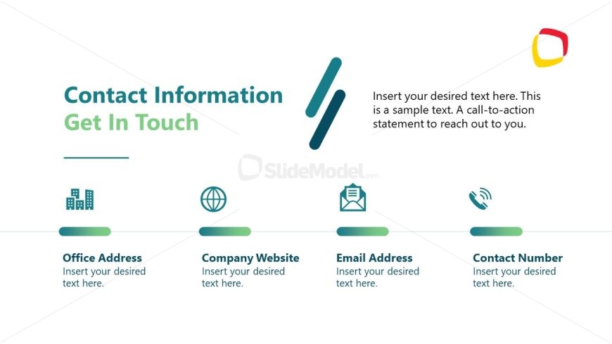 Year-in-Review Template - Get in Touch Slide 