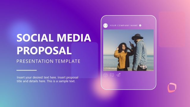 Cover Slide for Social Media Proposal PPT Template