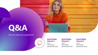 Q&A Slide - Social Media Proposal PPT Template