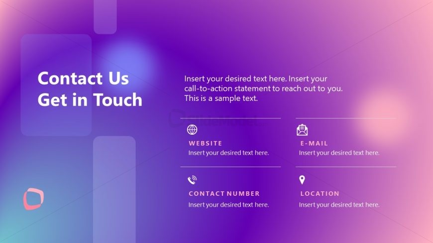 Contact Information Presentation - Social Media Proposal Layout