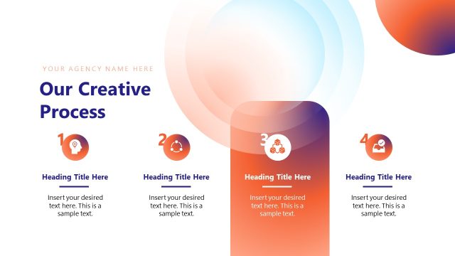 Our Creative Process Presentation Slide with Infographics